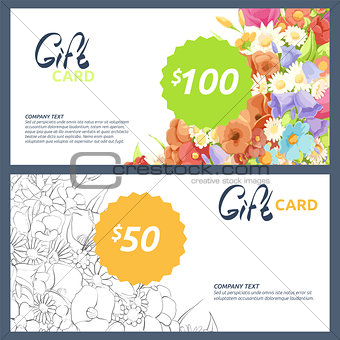 gift cards with flowers
