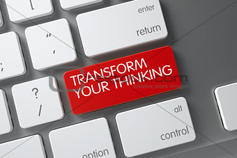 Transform Your Thinking Key. 3D.