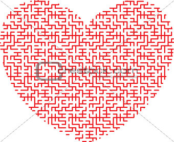 heart shaped maze