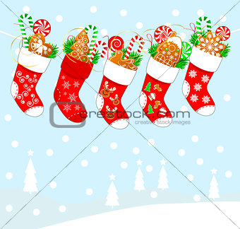 Christmas socks and sweets