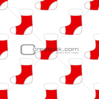 Seamless Christmas Red and White Socks