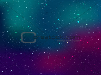 Space background with stars and patches of light. Abstract astronomical galaxie illustration.