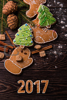 New year homemade gingerbread