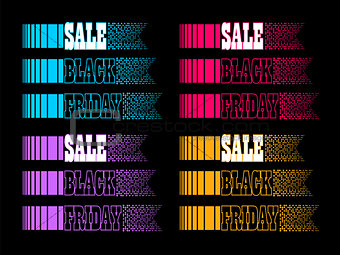 Black Friday sale colorful backgrounds.