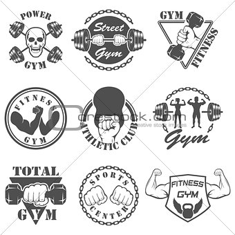 Vintage Weight Lifting Label and Sticker