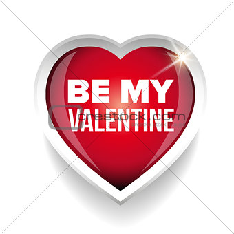 Be my Valentine vector heart