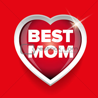 Best Mom vector heart