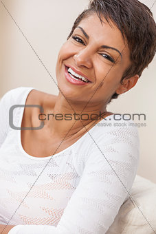 Happy Middle Aged African American Woman With Perfect Teeth