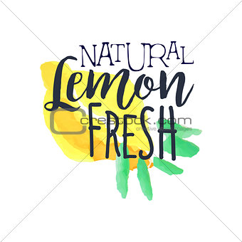 Lemon 100 Percent Fresh Juice Promo Sign