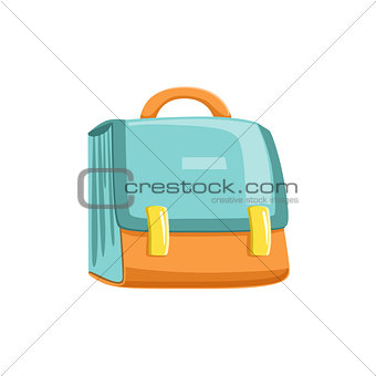 Blue And Orange Schoolbag