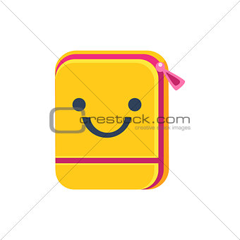Folder With Zip Primitive Icon  Smiley Face