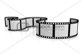 Isolated film with white background