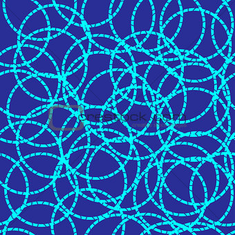 Blue circle. Seamless pattern, hand painted illustration isolated on colored background