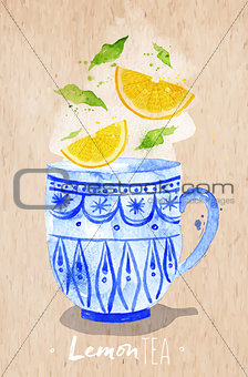Teacup lemon tea kraft
