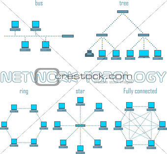 Vector computer network topologies set