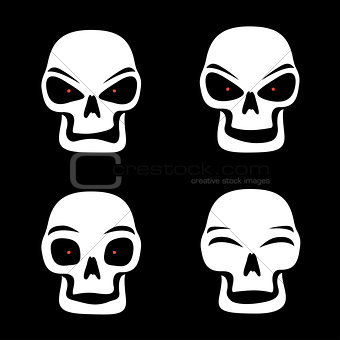 different skull emotions