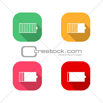 Icons Battery, vector illustration.