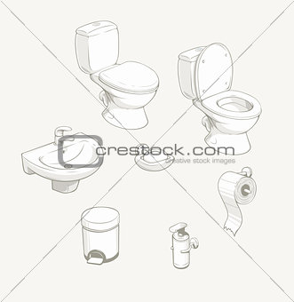 Bathroom and toilet equipment and accessories.