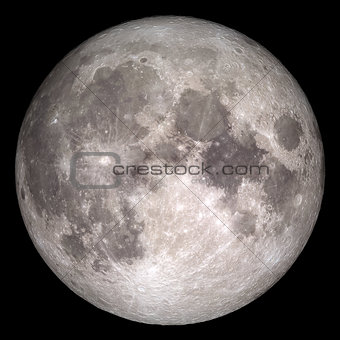 Closeup of full moon.