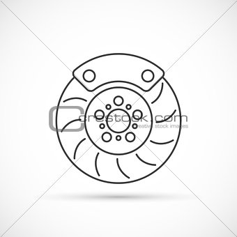 Brake disc outline icon