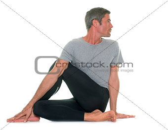 yoga man in studio