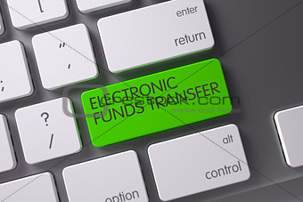 Electronic Funds Transfer Button. 3D.