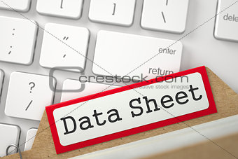Folder Register with Data Sheet. 3D.