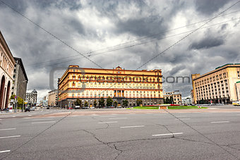 Lubyanka square by FSB and KGB headquarters.
