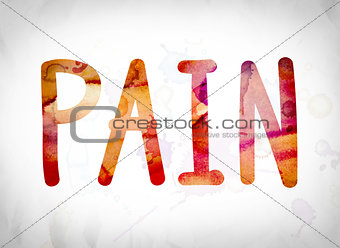 Pain Concept Watercolor Word Art