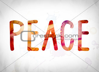 Peace Concept Watercolor Word Art