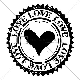 Love rubber stamp