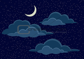 Night Sky with Clouds