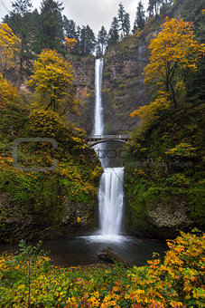 Multnomah Falls in Autumn