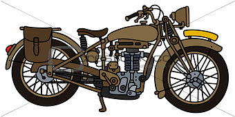 Vintage sand motorcycle