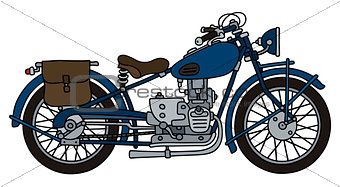 Vintage blue motorcycle