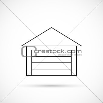 Garage outline icon