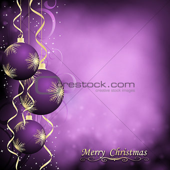 Abstract Christmas ball on New Year background.