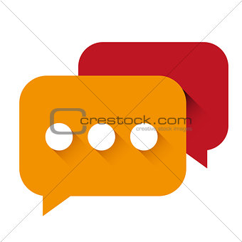 Chat Icon vector orange