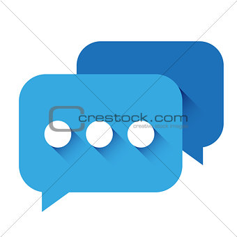 Chat Icon vector blue