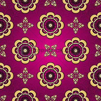 Purple seamless vintage pattern 