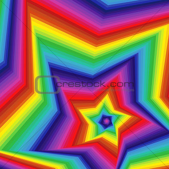 Digital twisted spectrum pentagonal star forms