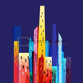 Graphic modern city
