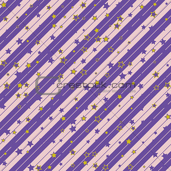 Christmas striped diagonal wrapping paper with stars pattern. seamless background. Design wallpaper for present or gift decor