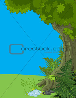 Landscape with Tree and Fern