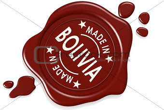 Label seal of Made in Bolivia