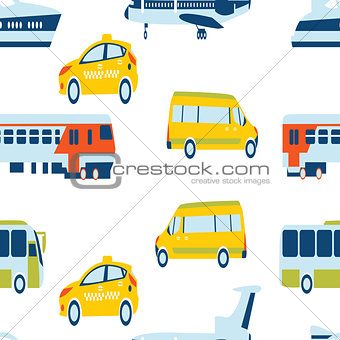 Seamless pattern with color transport concept