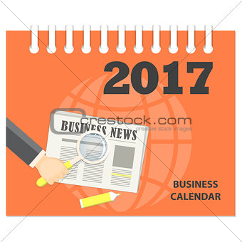 cover of the business calendar 2017
