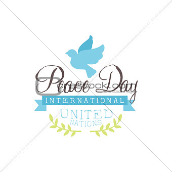 International Peace Day Label Designs In Pastel Colors