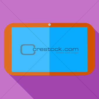 Modern flat design concept icon tablet  computer. Vector illustr