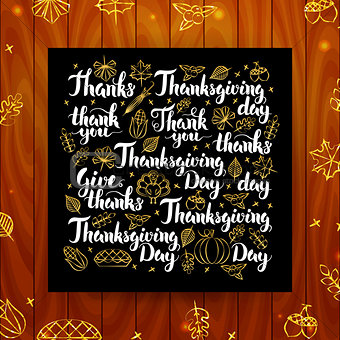 Thanksgiving Greeting Calligraphy